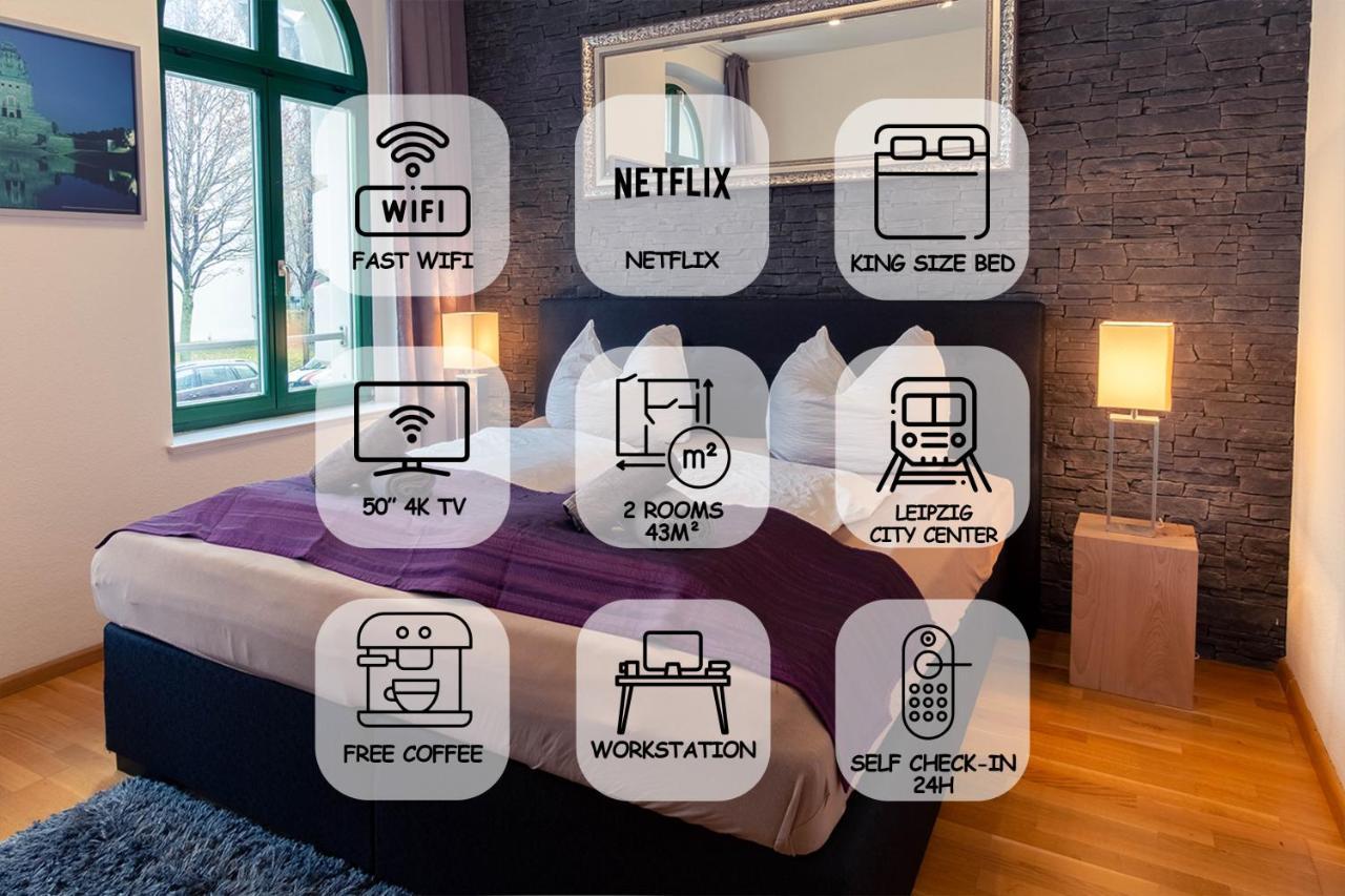 Feelgoodflats Design Apartment In City Center, Central Station Close With Netflix Und Workplace Leipzig Exterior photo